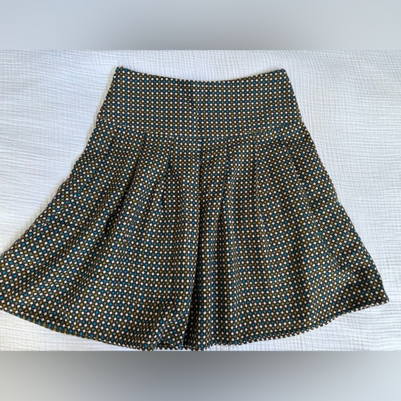 Lux Brown and Blue Patterned Fabric - Picture 1 of 4